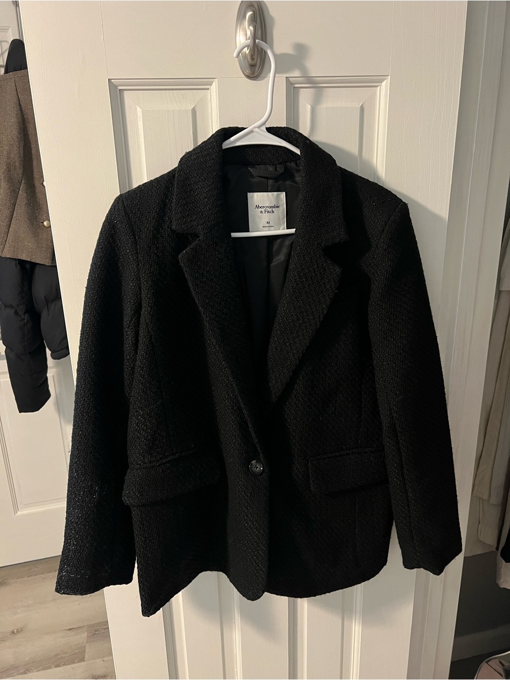 Abercrombie & Fitch Women's Black Tweed Blazer